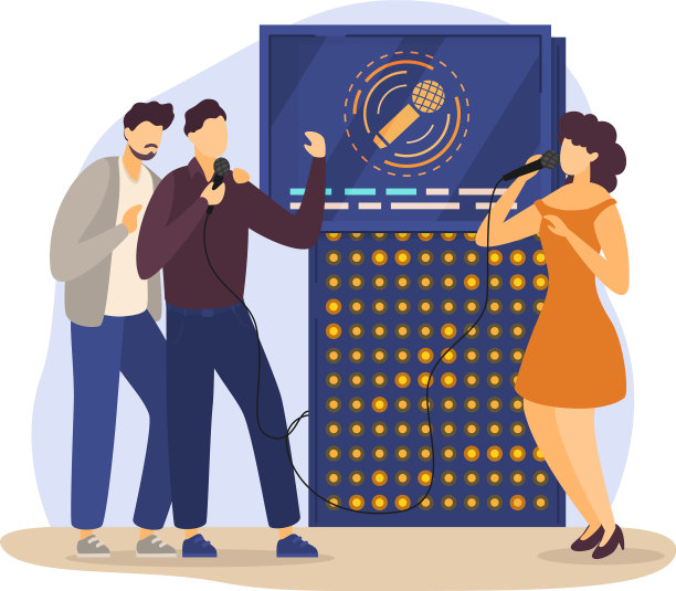 把人们聚在一起角色女男唱图片下载