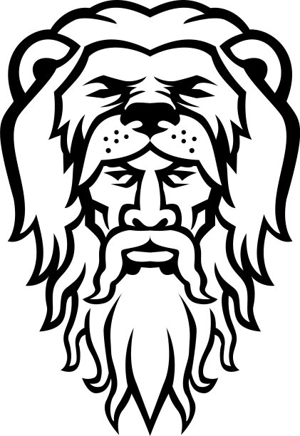 大力神身穿狮皮头，吉祥物黑黑的图片下载