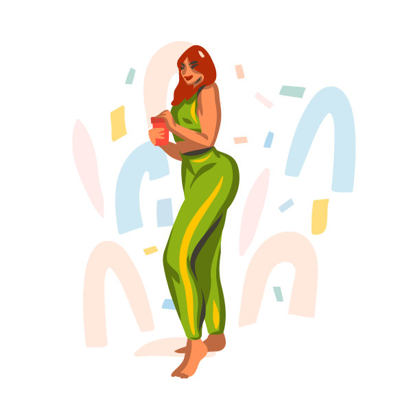 手绘抽象股票图形图片下载