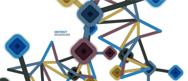 抽象的正方形网点连接方式图片下载