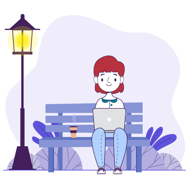 在电脑上工作的女性自由职业者图片下载