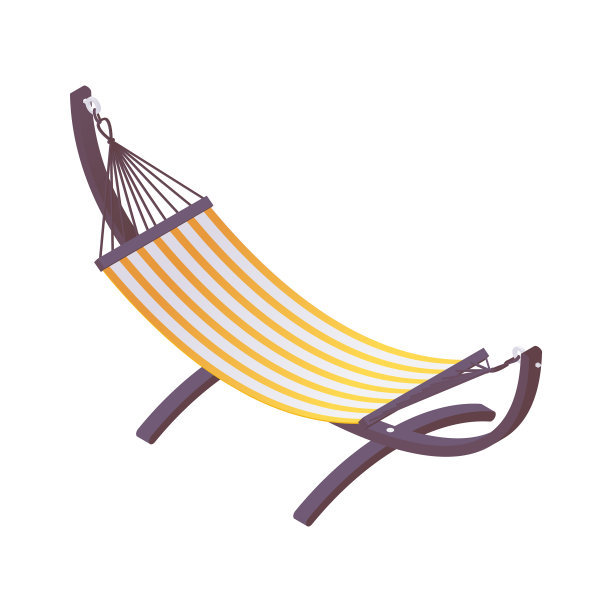 酒店小屋的等距吊床图片下载