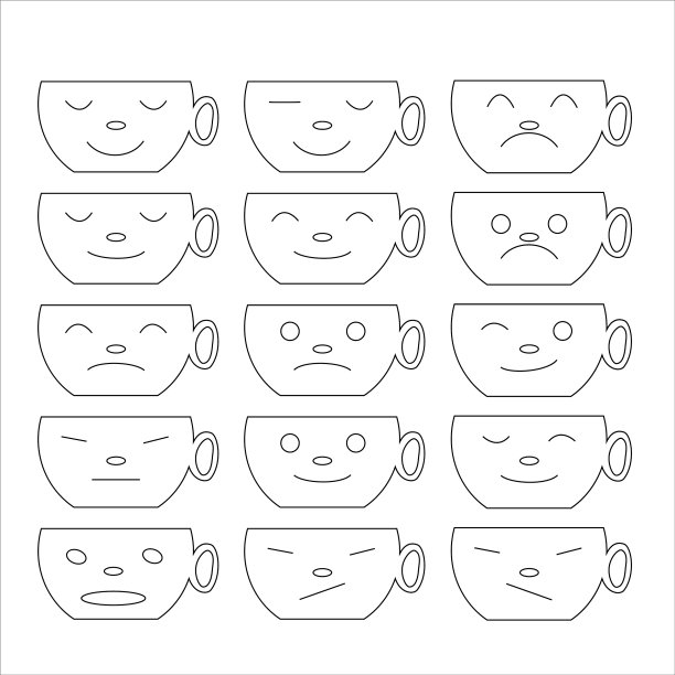 在脸上形成情绪的收集杯图片下载