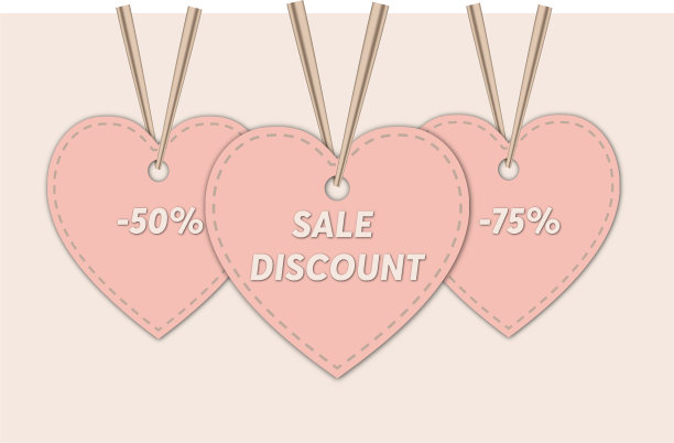 出售心形标签图片下载