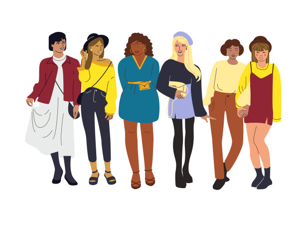 两个女孩的朋友黑人和白人年轻的女人图片下载