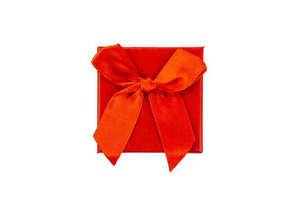 顶视图上的装饰圣诞礼物盒裁剪在白色的背景。图片下载