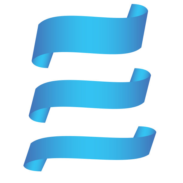 设置蓝丝带横幅图标图片下载