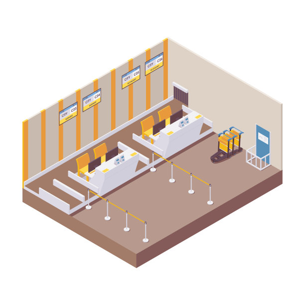 机场室内设有值机柜台和图片下载