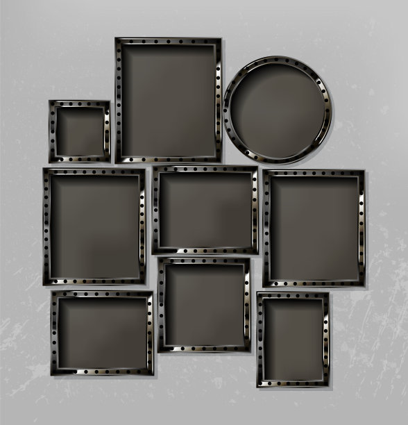 古董墙上的照片或画图片下载