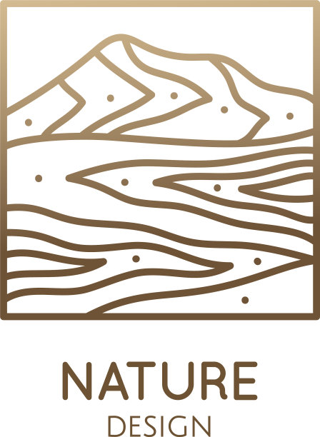 山形极简线性标志图片下载