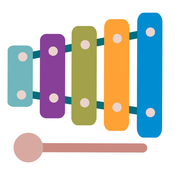 可爱的木琴玩具为儿童孤立的对象图片下载