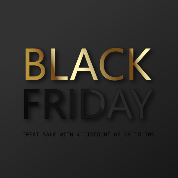 黑色文字的黑色星期五折扣卡图片下载
