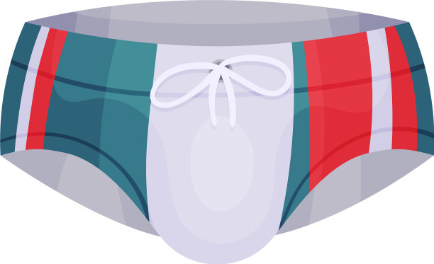 紧男性弹性泳裤隔离图片下载