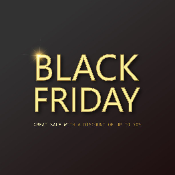 黑色星期五的促销卡，上面有金色的彩纸文字图片下载