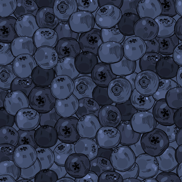 手绘森林浆果越桔图片下载