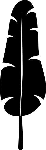 棕榈叶图标剪影风格图片下载