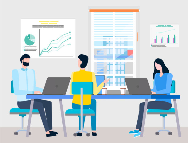 为办公室男女工作人员提供的工作空间图片下载