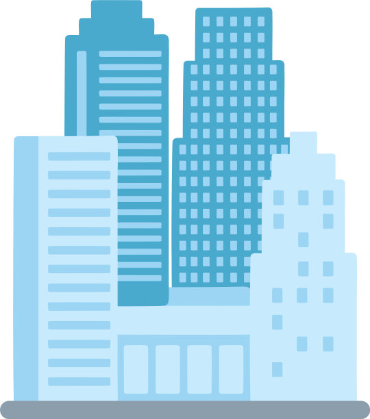 城市景观摩天大楼孤立的标志图片下载