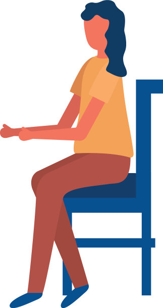 孤立的头像女人在椅子上设计图片下载