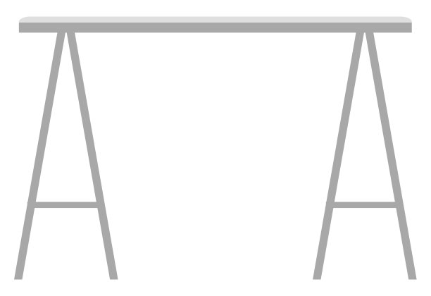 灰色熨衣板孤立在白色图像上图片下载