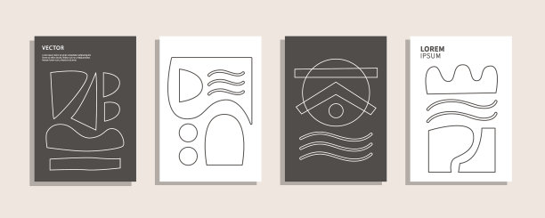 现代几何抽象覆盖模板集图片下载