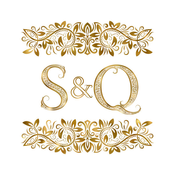 S和q vintage标志符号首字母图片下载