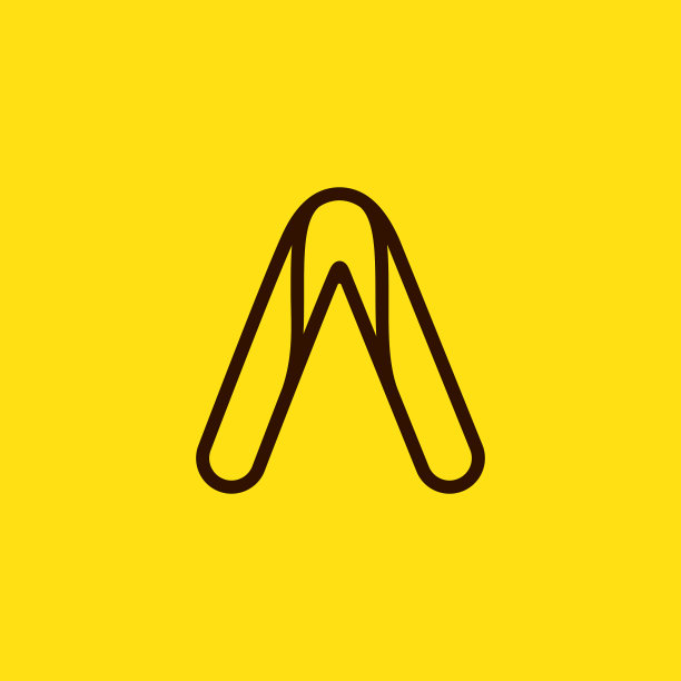现代线条A字母Logo图片下载