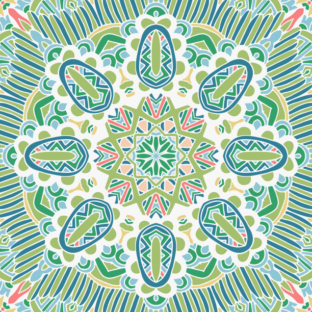 部落复古抽象几何民族无缝图片下载