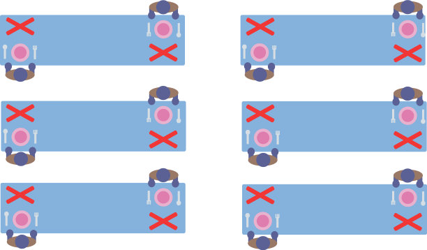 在食堂保持社交距离图片下载