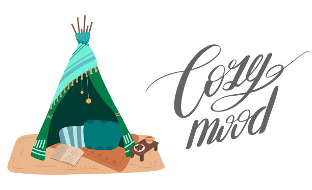 舒适的心情平毯子房子与墨水图片下载