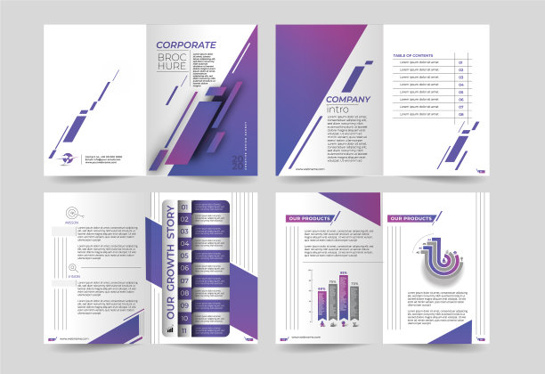 三折宣传册设计元素-适用于现代图片下载