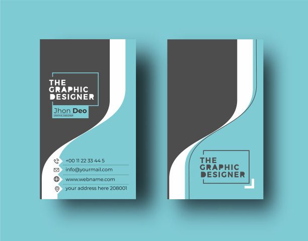 名片-创意和干净的现代图片下载