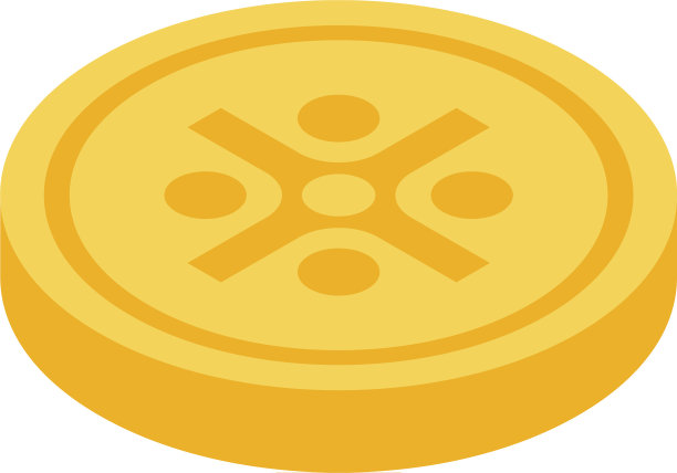 金币海盗币图标等距风格图片下载