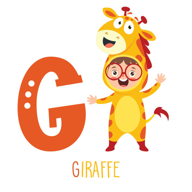 动物服装中的人物显示字母图片下载