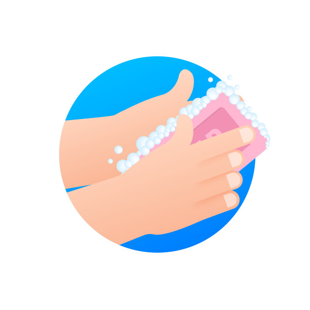 用肥皂洗手。卫生保健。冠状病毒预防。个人卫生。矢量插图。图片下载