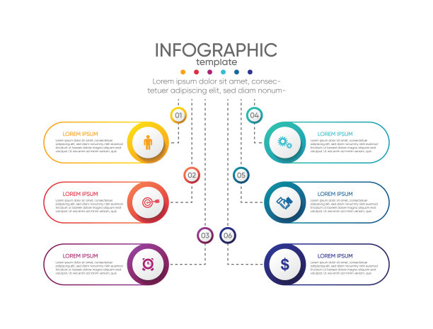 展示业务抽象背景信息图表模板图片下载