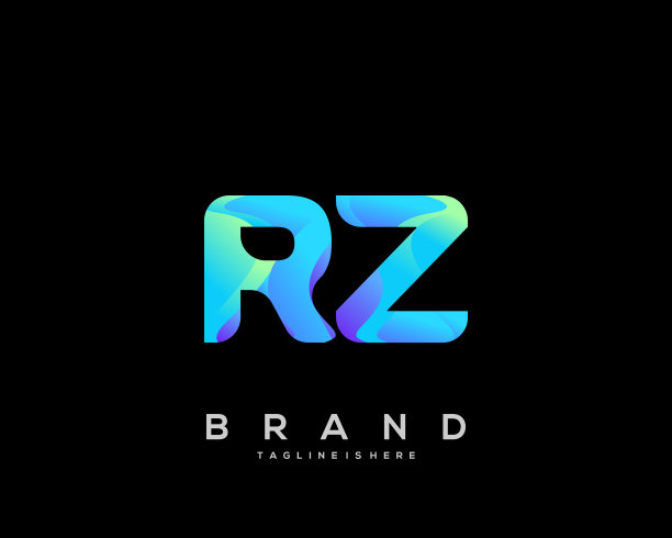 带有彩色模板的Rz初始标识图片下载