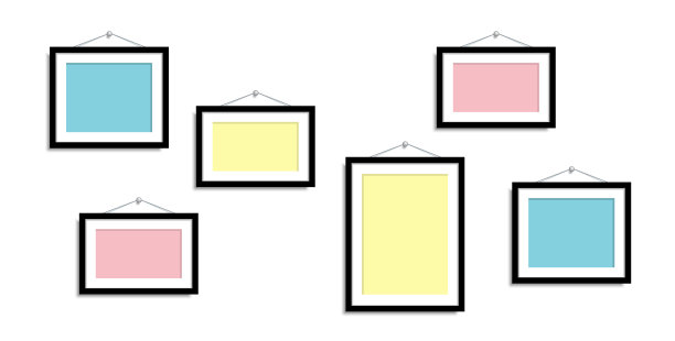 相框为家庭照片模拟空白图片下载