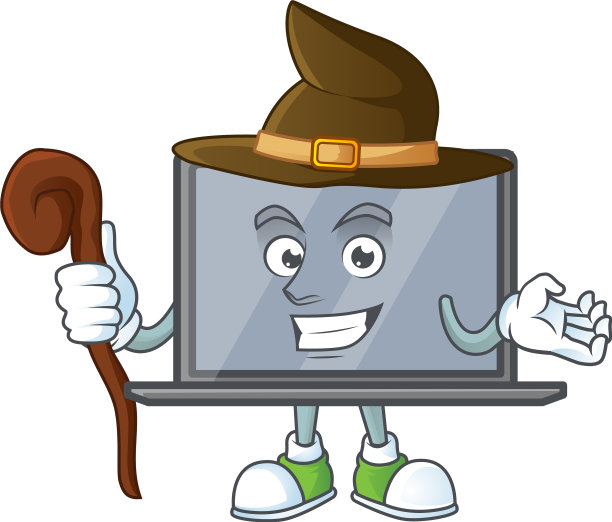 一个可爱的监视器在舞台上扮演女巫图片下载