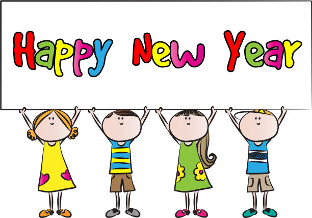 矢量卡通新年快乐图片下载
