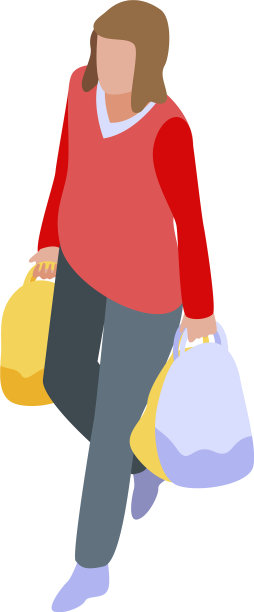 购物买者图标等距风格图片下载