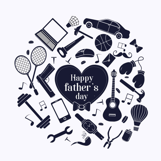 父亲节男人的配件和最爱图片下载