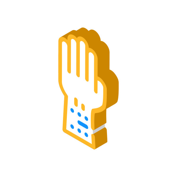 过敏反应测试等距图标矢量图图片下载