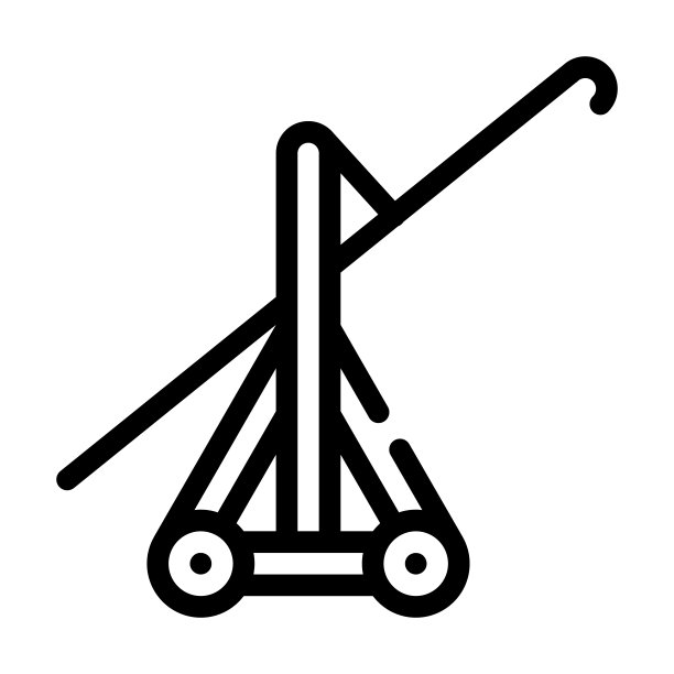 钩驱逐舰线图标矢量插图黑色图片下载