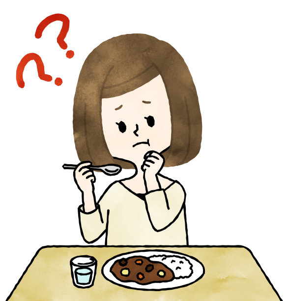 一个在吃东西时心存疑虑的女人图片下载