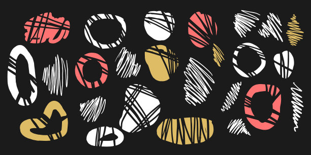 一组不同元素的涂鸦风格图片下载