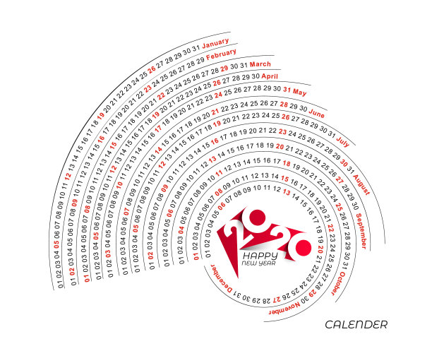 新年快乐2019日历-新年假期图片下载