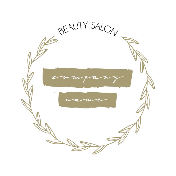 美丽和护理标志模板集图片下载