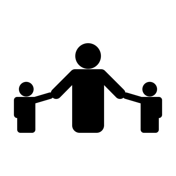 父亲节父子icon孤立上白图片下载