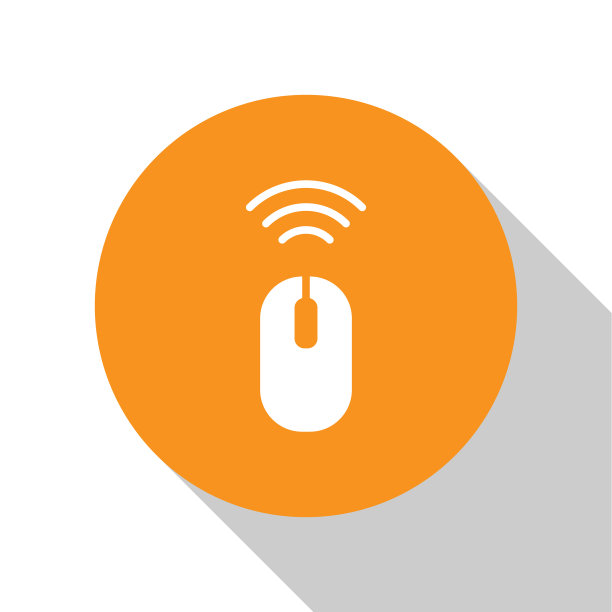 白色无线电脑鼠标系统图标隔离图片下载